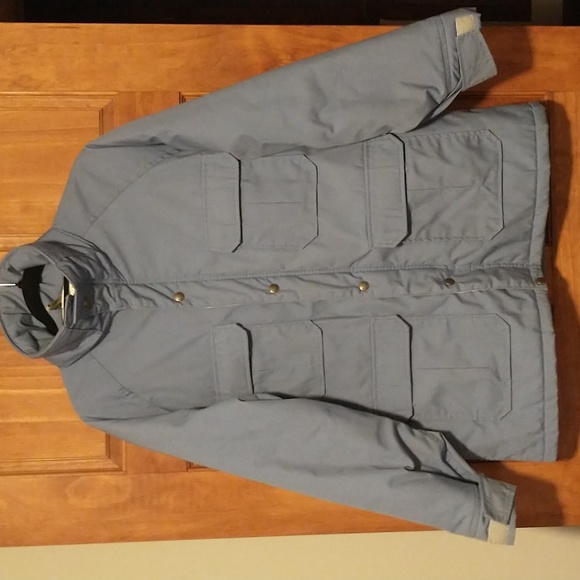 Woolrich woman's size L heavy quilted lined winter parka coat in periwinkle blue - Picture 2 of 16